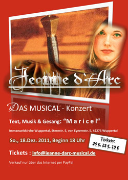 Plakat Jeanne dArc Konzert