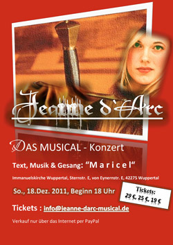 Plakat Jeanne d�Arc Konzert
